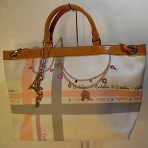 Carlo Rino Classic Vinyl Satchel Shoulder Bag